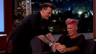 WATCH: Pink Loses It Meeting Her Celebrity Crush: Johnny Depp!