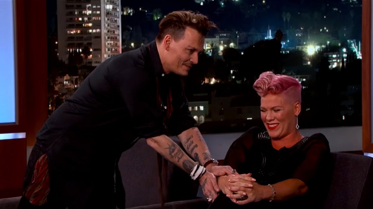 WATCH: Pink Loses It Meeting Her Celebrity Crush: Johnny Depp!