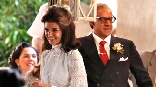 Katie Holmes Is the Spitting Image of Jackie Kennedy in Her Wedding Dress