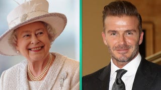 Queen Elizabeth is All Smiles Greeting David Beckham -- See the Pics!