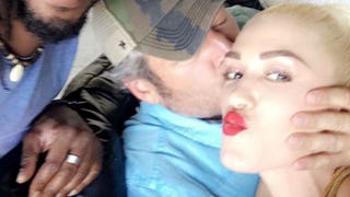 Blake Shelton Sweetly Smooches Gwen Stefani at Her Son's Birthday Party