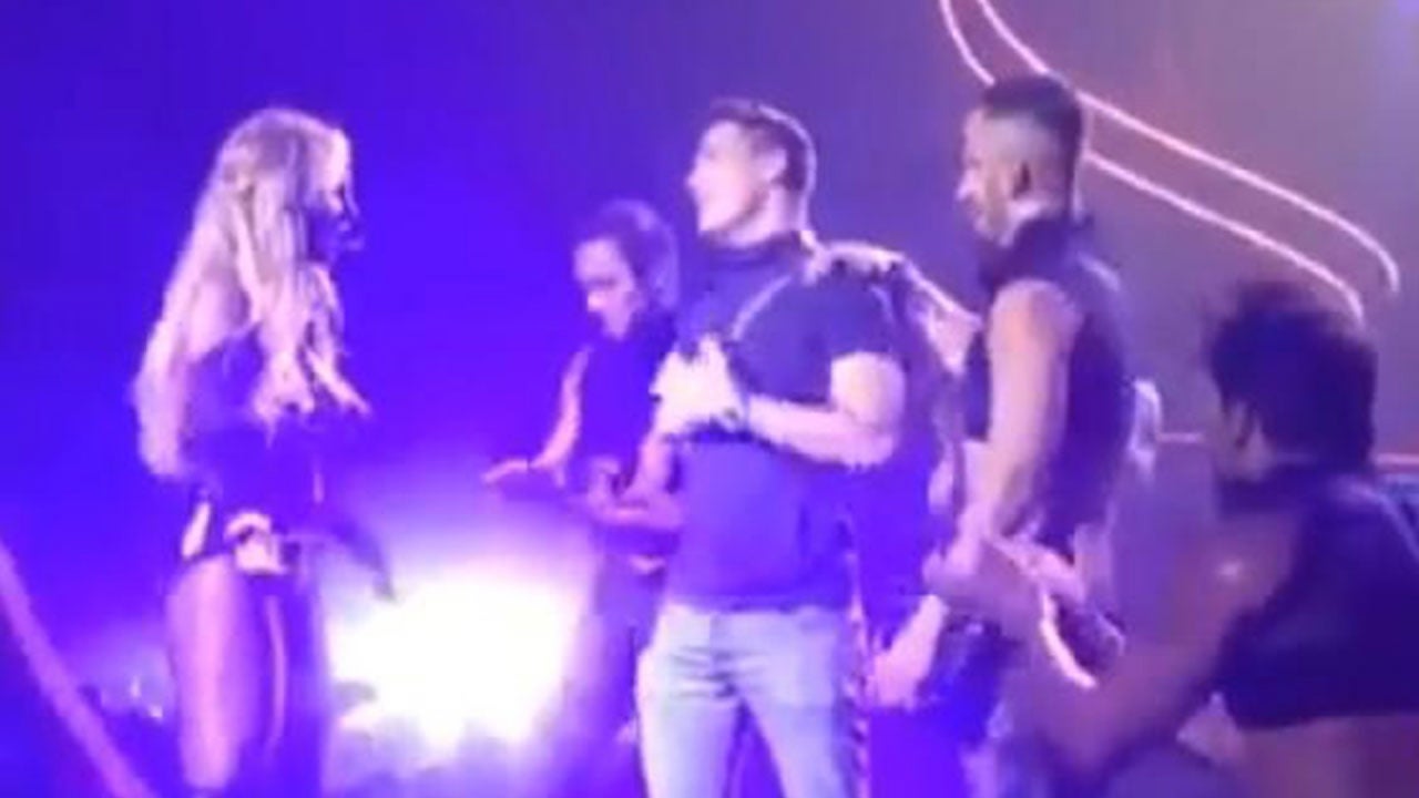 Colton Haynes Pulled on Stage to Dance During Britney Spears' Vegas Show!