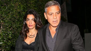 Amal Clooney Rocks Sexy Lace Top on Date Night With George