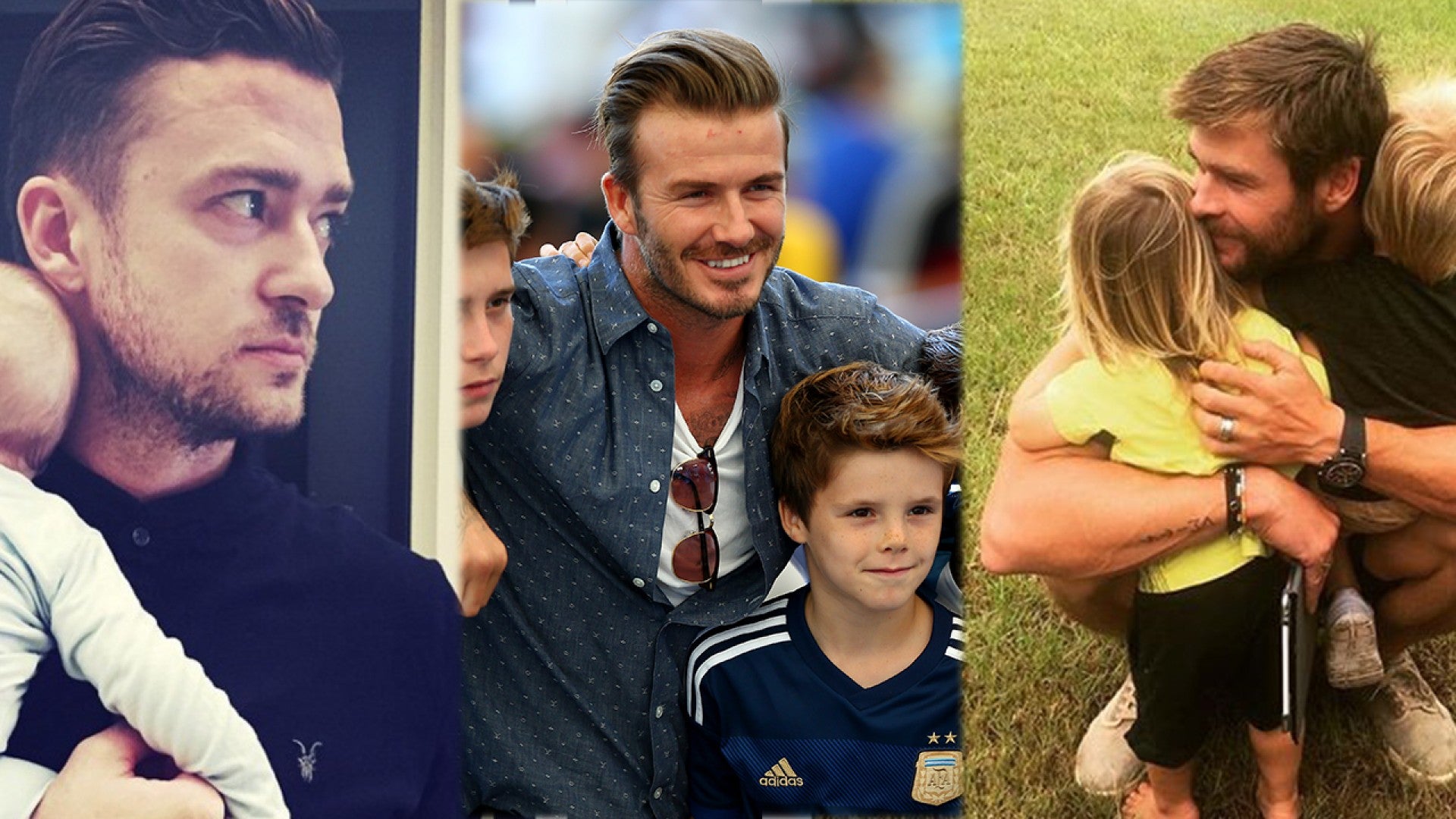 Justin Timberlake, David Beckham and Other Famous Fathers We're Thankful For