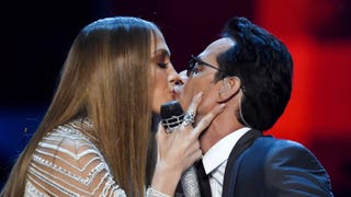 Mark Anthony and Jennifer Lopez Lock Lips at Latin GRAMMYs