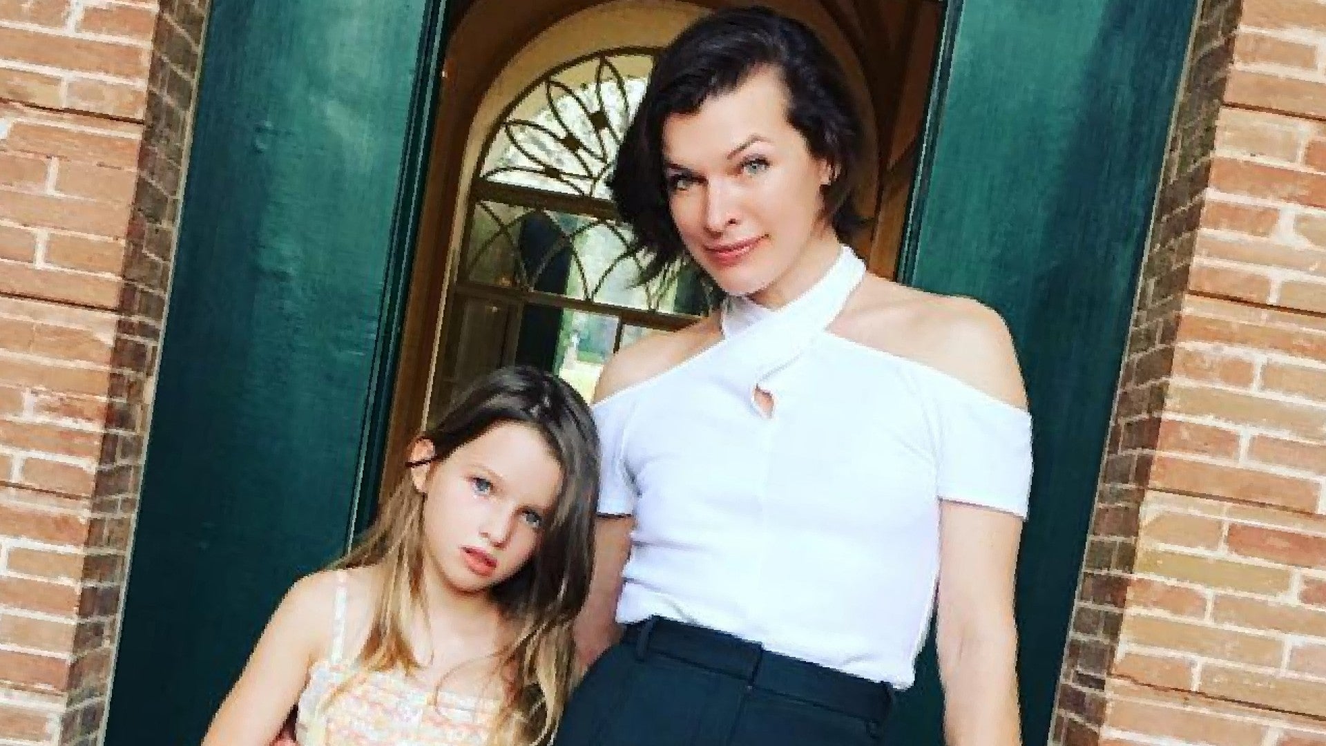 Exclusive Milla Jovovich Was Nervous About 9 Year Old Daughter S Acting Debut In Final Resident Evil Entertainment Tonight