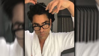 John Stamos Gives Himself a Haircut From Berlin