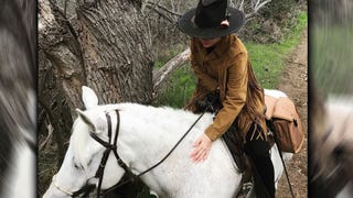 Lady Gaga Teases Super Bowl Halftime Show While on Horseback