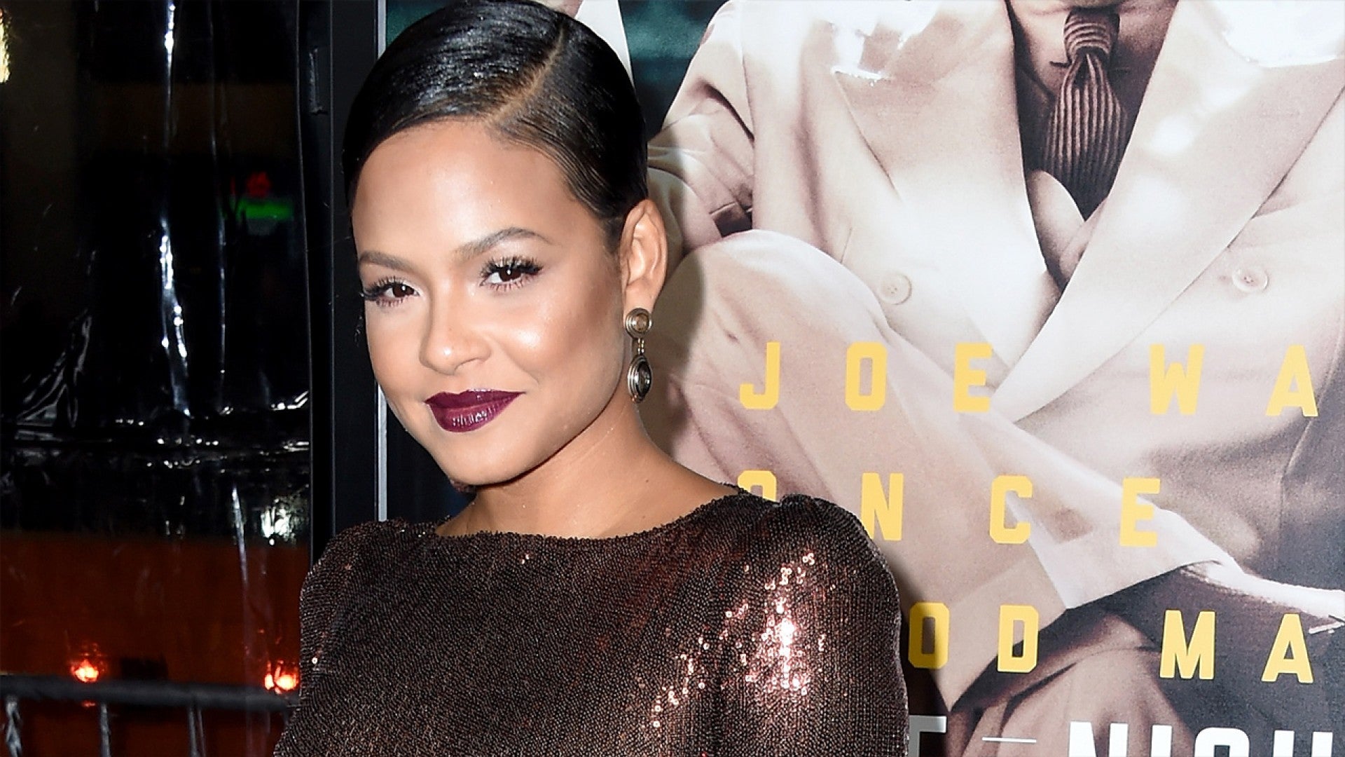 Christina Milian Exposes Bare Chest Spanx In Sheer Dress At Live By Night Premiere Entertainment Tonight Traveling once again for a shoot! christina milian steps out in sparkly sheer dress for live by night premiere