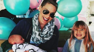 Pink Shares Family Photo Breastfeeding Son Jameson