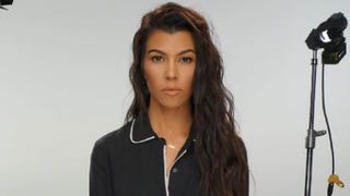 Kourtney Kardashian Goes Braless in Silk Pajamas and Heels: Pic