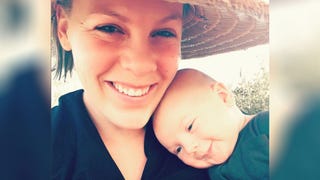 Pink Cuddles Up to Son Jameson -- See the Precious Pic!
