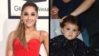 Ariana Grande Post Adorable Childhood Throwback Photo Getting a Haircut