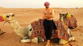 Zac Efron Goes Shirtless for Camel Riding Adventure in the Desert