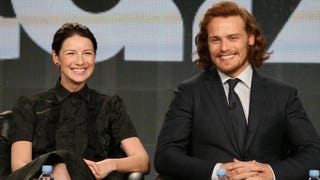 'Outlander' Co-stars Sam Heughan and Caitriona Balfe Attend Rugby Game Together