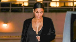Kim Kardashian Flashes Ample Cleavage During Date Night With Husband Kanye West