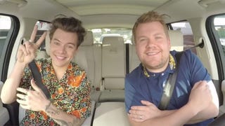 Harry Styles Flinches During Kendall Jenner Mentions, Teases New 'Carpool Karaoke'