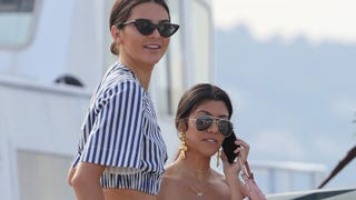 Kourtney Kardashian and Kendall Jenner Rock Nautical Fashions in Cannes
