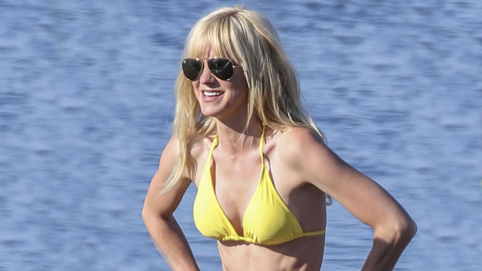 Anna Faris Shows Off Her Fit Figure in Tiny Yellow Bikini on 'Overboar...