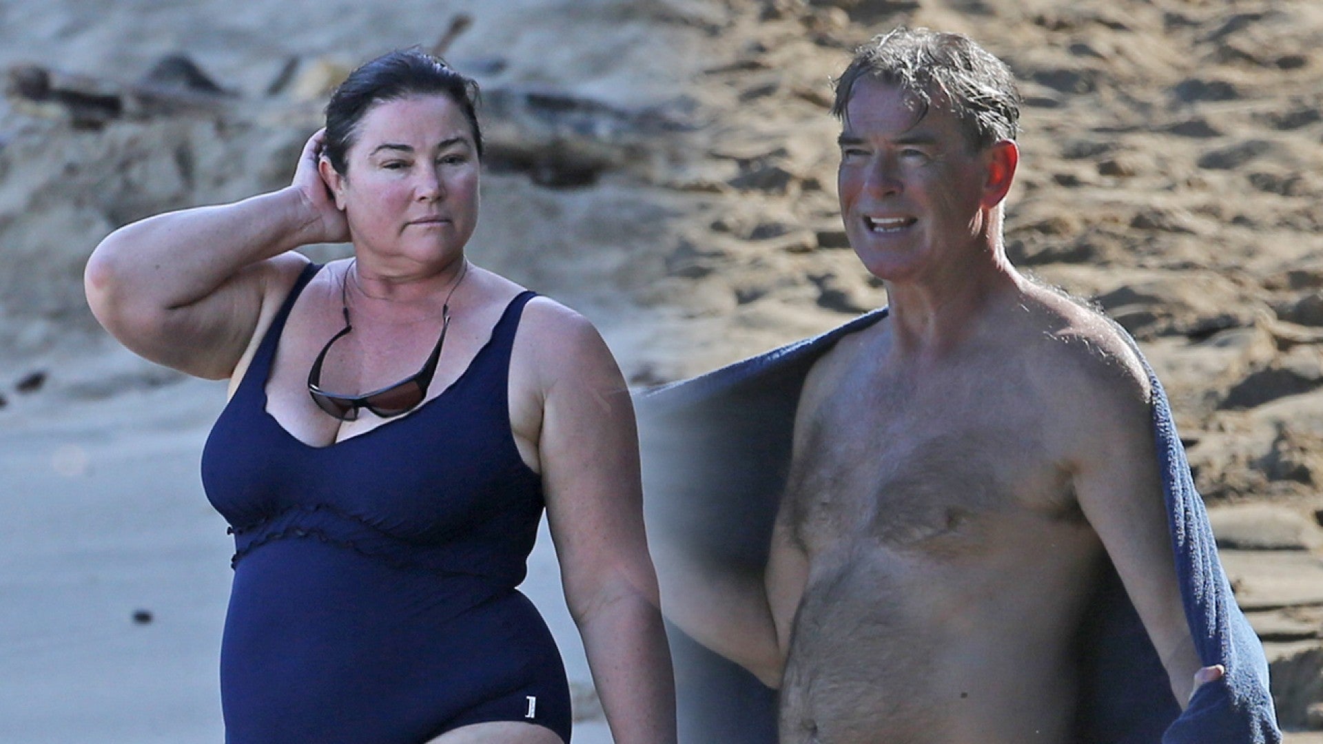 Pierce Brosnan Goes Shirtless During Hawaiian Beach Day With Wife Keely