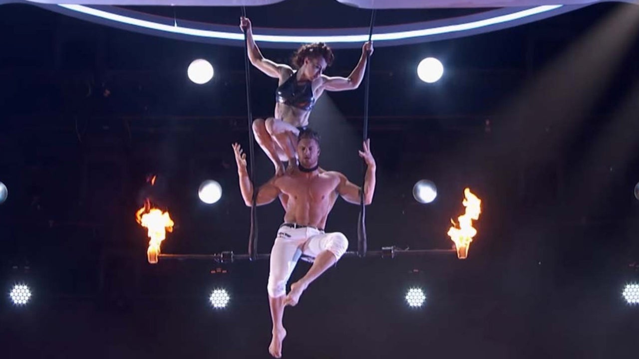 'AGT' Trapeze Artists' Duo Transcend Try Dangerous Blindfold Trick