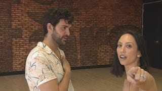 Watch 'DWTS' duo Juan Pablo Di Pace and Cheryl Burke Play Fun Rapid Fire Game (Exclusive) 