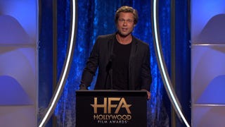 Brad Pitt Is Handsome as Ever in Rare Public Appearance at Hollywood Film Awards