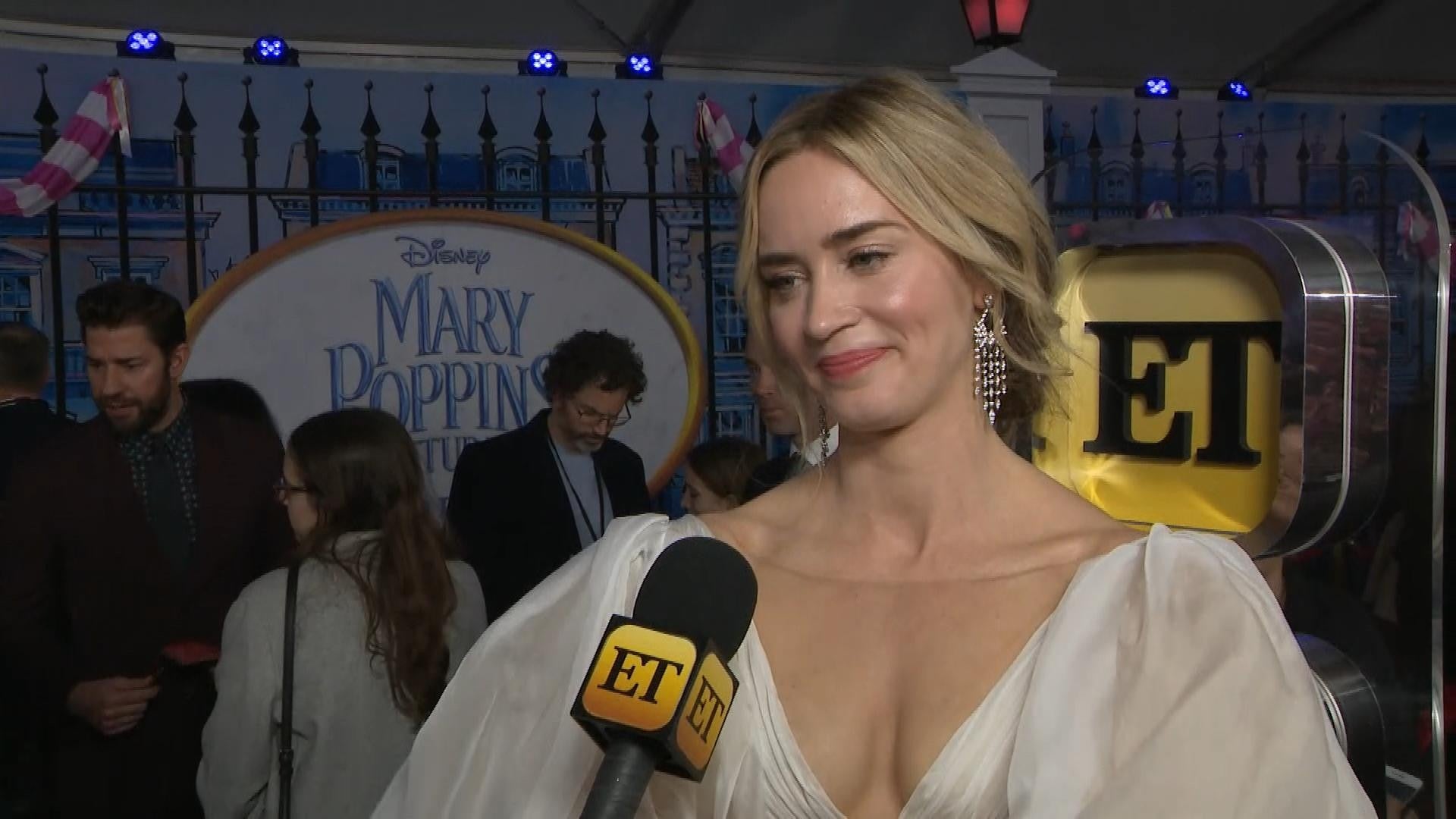 Emily Blunt And John Krasinski Look Sweeter Than A Spoonful Of Sugar At Mary Poppins Returns Premiere Entertainment Tonight