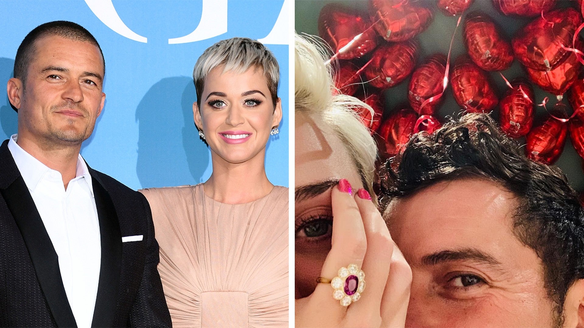 Katy Perry And Orlando Bloom Are Engaged See The Stunning Flower Ring Entertainment Tonight