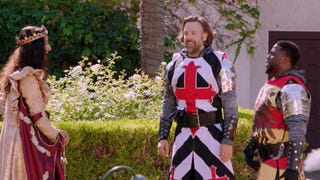 Kevin Hart Battles Jason Sudeikis in Medieval Sword Fight