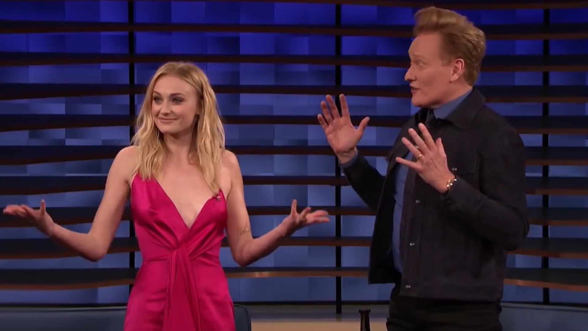 Sophie Turner Slaps Conan O'Brien Across the Face While Playing 'X-Men' Drinking  Game | Entertainment Tonight