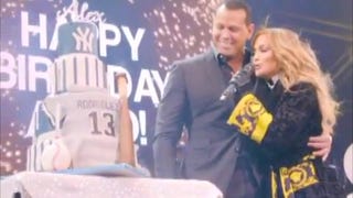 Jennifer Lopez Crashes ESPN to Surprise Alex Rodriguez For His Birthday