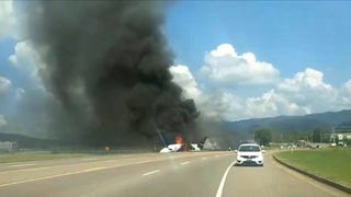 Raw Footage of Dale Earnhardt Jr.'s Fiery Plane Crash -- Watch