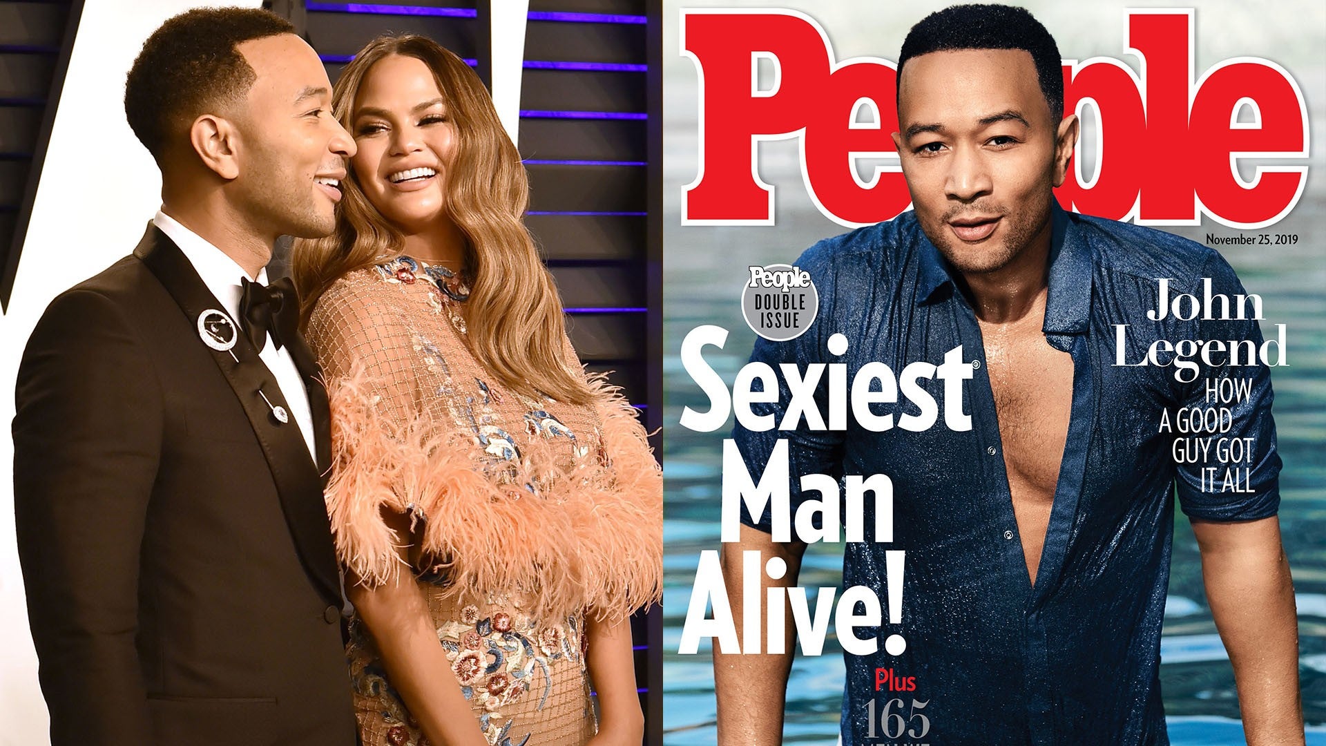 See Chrissy Teigen S Epic Reaction To Husband John Legend Being Named 2019 Sexiest Man Alive Entertainment Tonight 2018 sexiest man alive reacted to by moms and daughters.