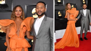 GRAMMYs 2020: Watch John Legend and Chrissy Teigen's Adorable Arrival 
