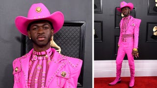 GRAMMYs 2020: Lil Nas X Arrives in Hot Pink Harness! 