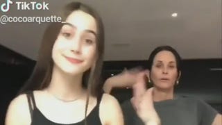 Courteney Cox and Daughter Coco's TikTok Dance Routine Is a Major 'Friends' Throwback