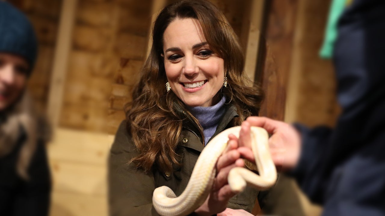 Kate With Insect Kate Middleton Holds a Snake During Surprise Trip to Northern Ireland