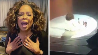 Oprah Unfazed By Onstage Fall -- Watch! 