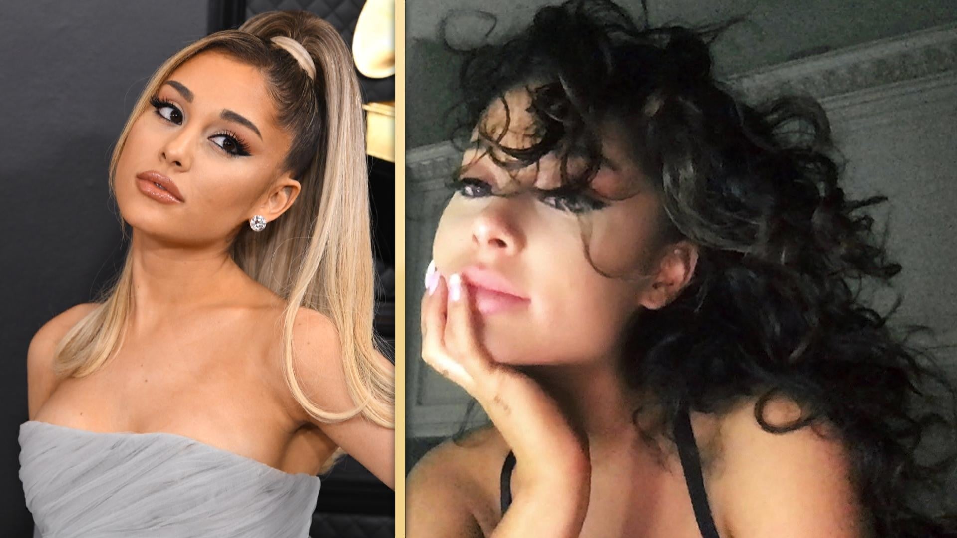 Ariana Grande Lesbian Porn - Ariana Grande Shows Off Her Real Curls While in Quarantine