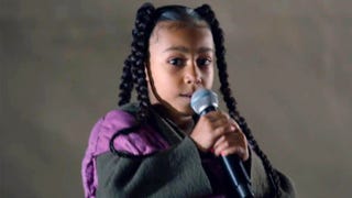 North West Makes Rap Debut at Kanye West's Yeezy Fashion Show in Paris