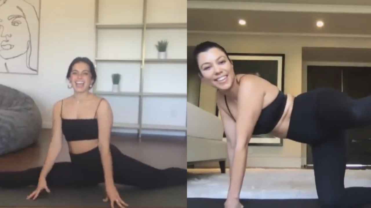 Addison Rae Leads Kourtney Kardashian Through a Tough Booty Workout!