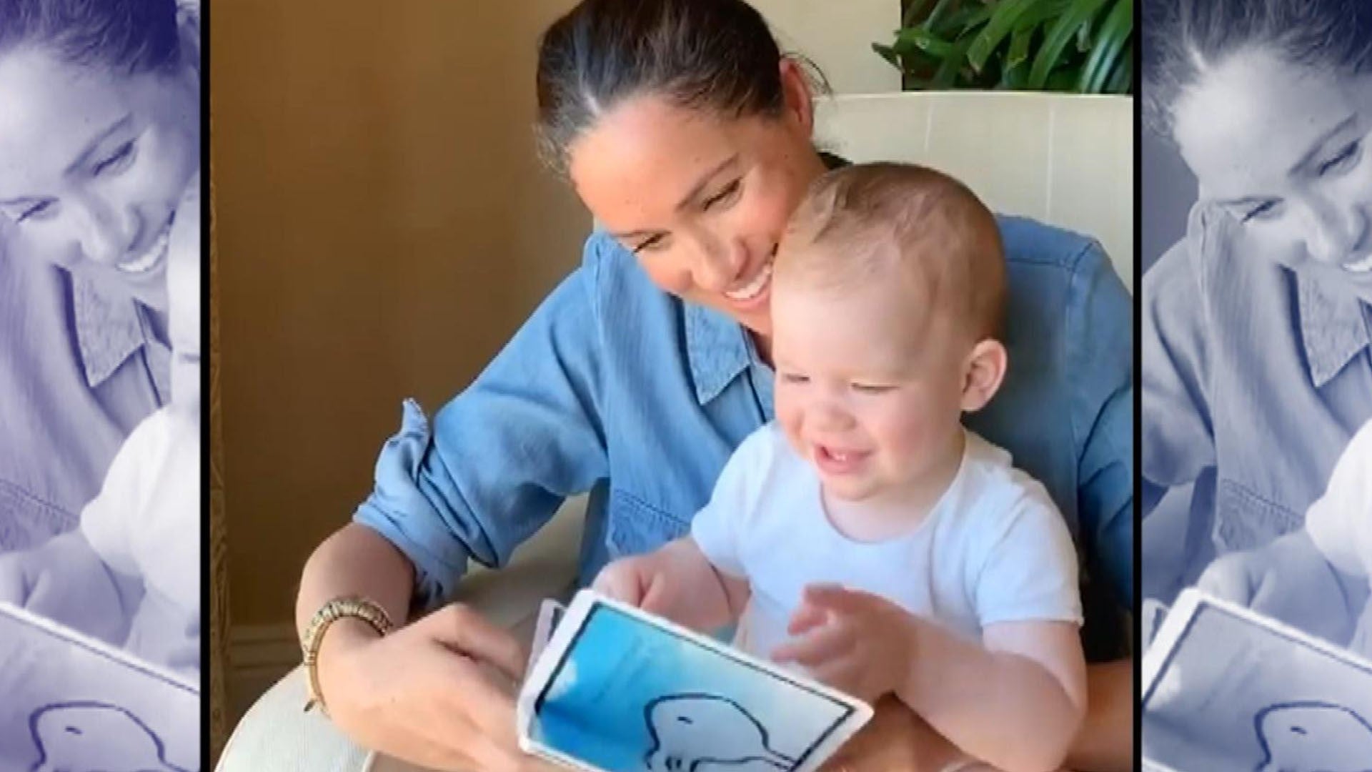 Meghan Markle Tries To Hold A Squirming Archie In Extremely Rare Birthday Storytime Video Entertainment Tonight