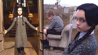 ‘Addams Family Values’: Christina Ricci Gives On-Set Tour as Wednesday Addams! (Flashback)