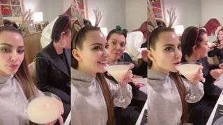The Kardashian-Jenners Get Tipsy at a Christmas-Themed Family Dinner
