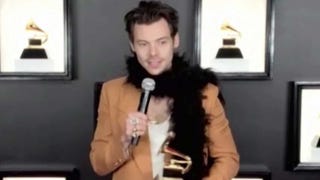 Harry Styles Thanks His Fans for Giving Him an Environment to be ‘Free’ | 2021 GRAMMYs
