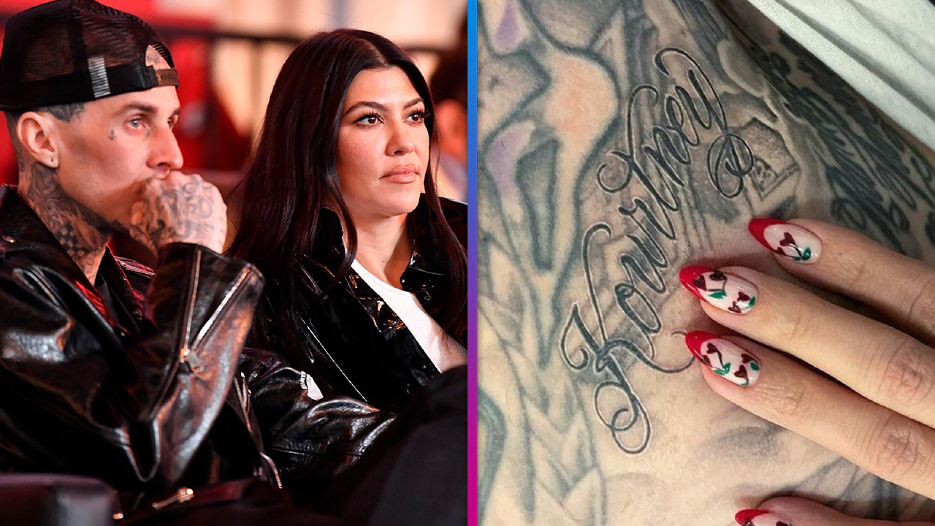 Kourtney Kardashian Tattoos I Love You on Travis Barker  Entertainment  Tonight