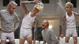Pete Davidson and Machine Gun Kelly Strip Down to Their Underwear During Livestream!