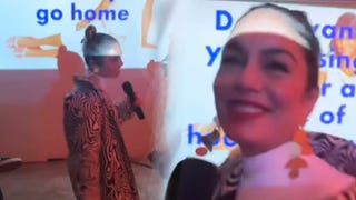 Watch Vanessa Hudgens Perform 'Sneakernight' Karaoke!