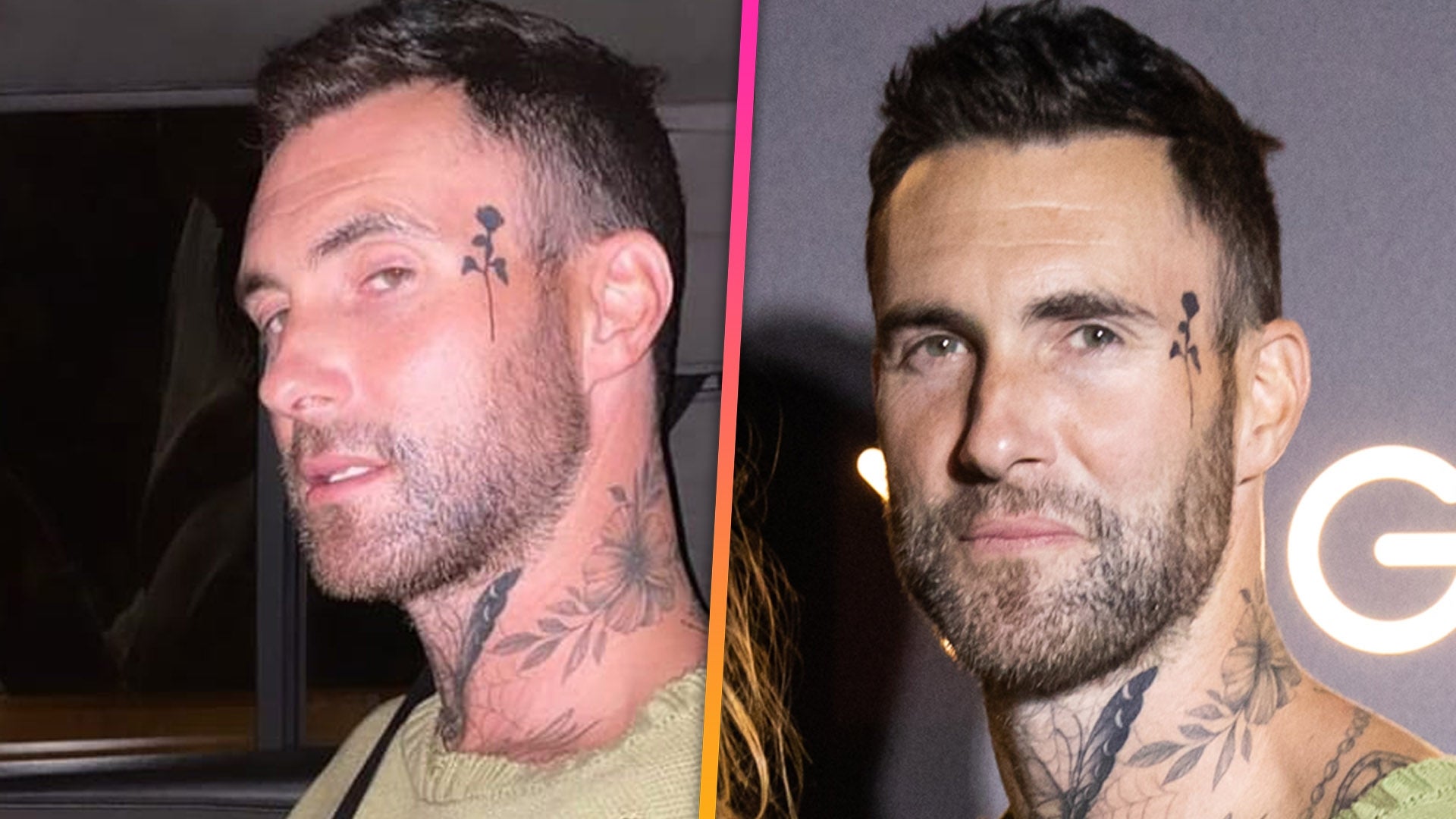 Adam Levine Debuts New Face Tattoo